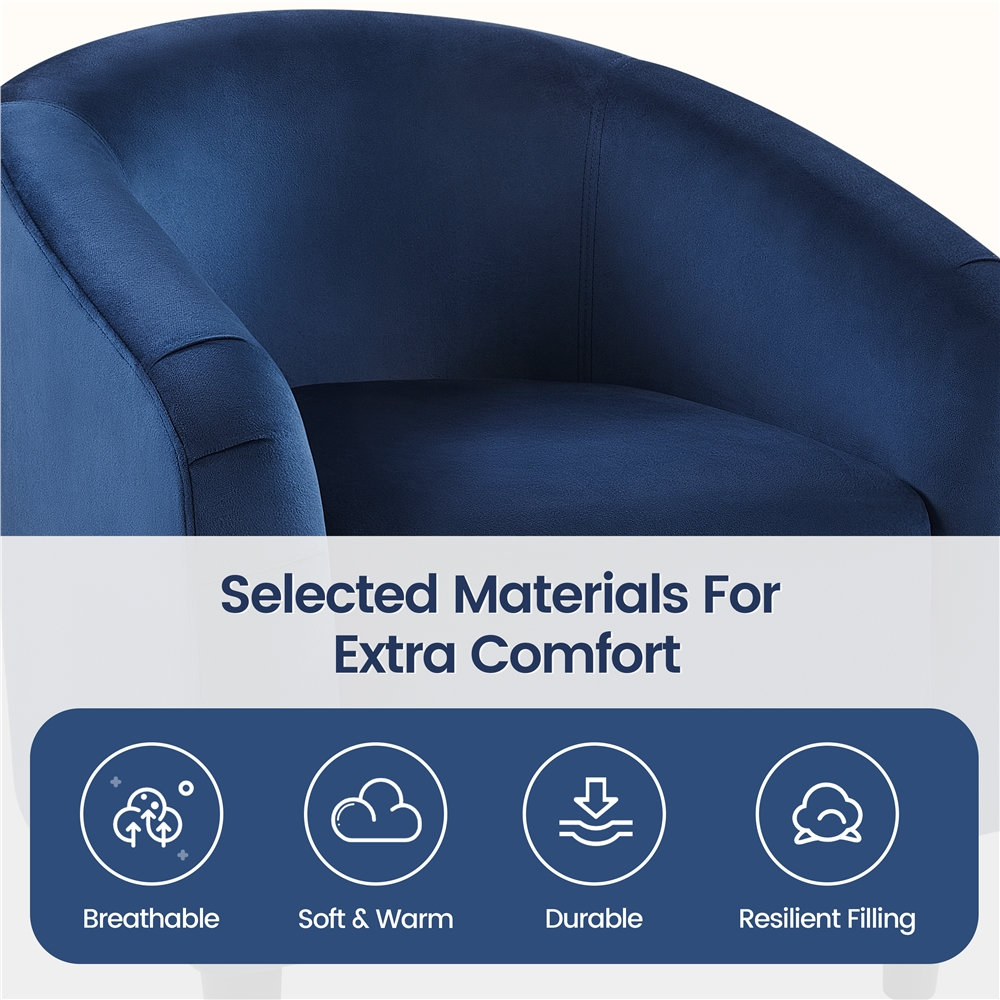 Robeson 28" Wide Velvet Barrel Chair